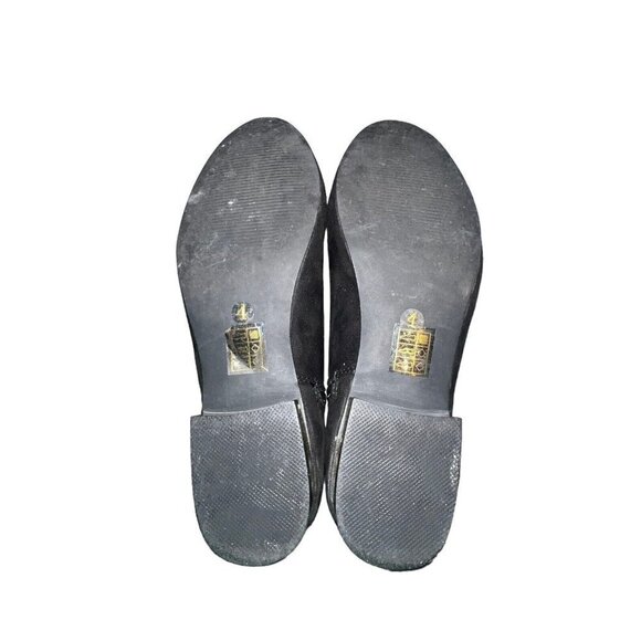 ASOS ACTON Flat Ankle Boots Bootie Women Size 6 Black Suede Side Zipper Preowned - Picture 8 of 11